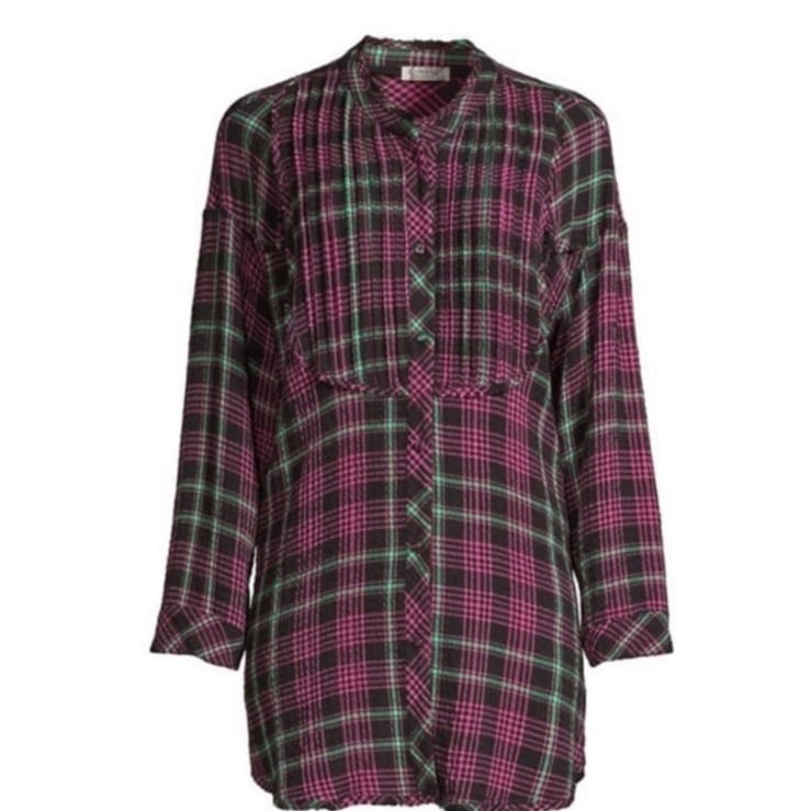 Free People Plaid About You Top
