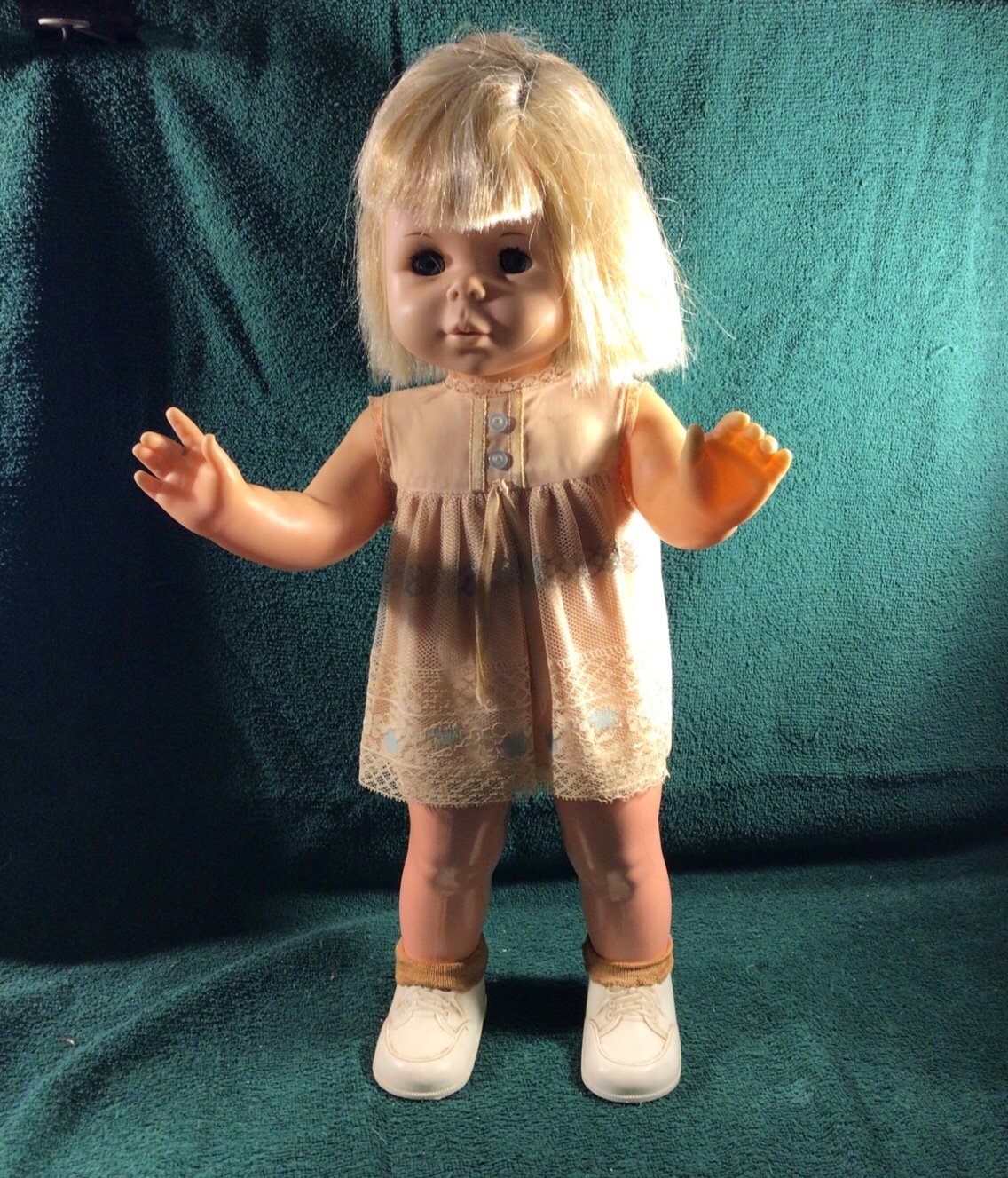 Mattel Baby First step doll 1964 works great 18” USP