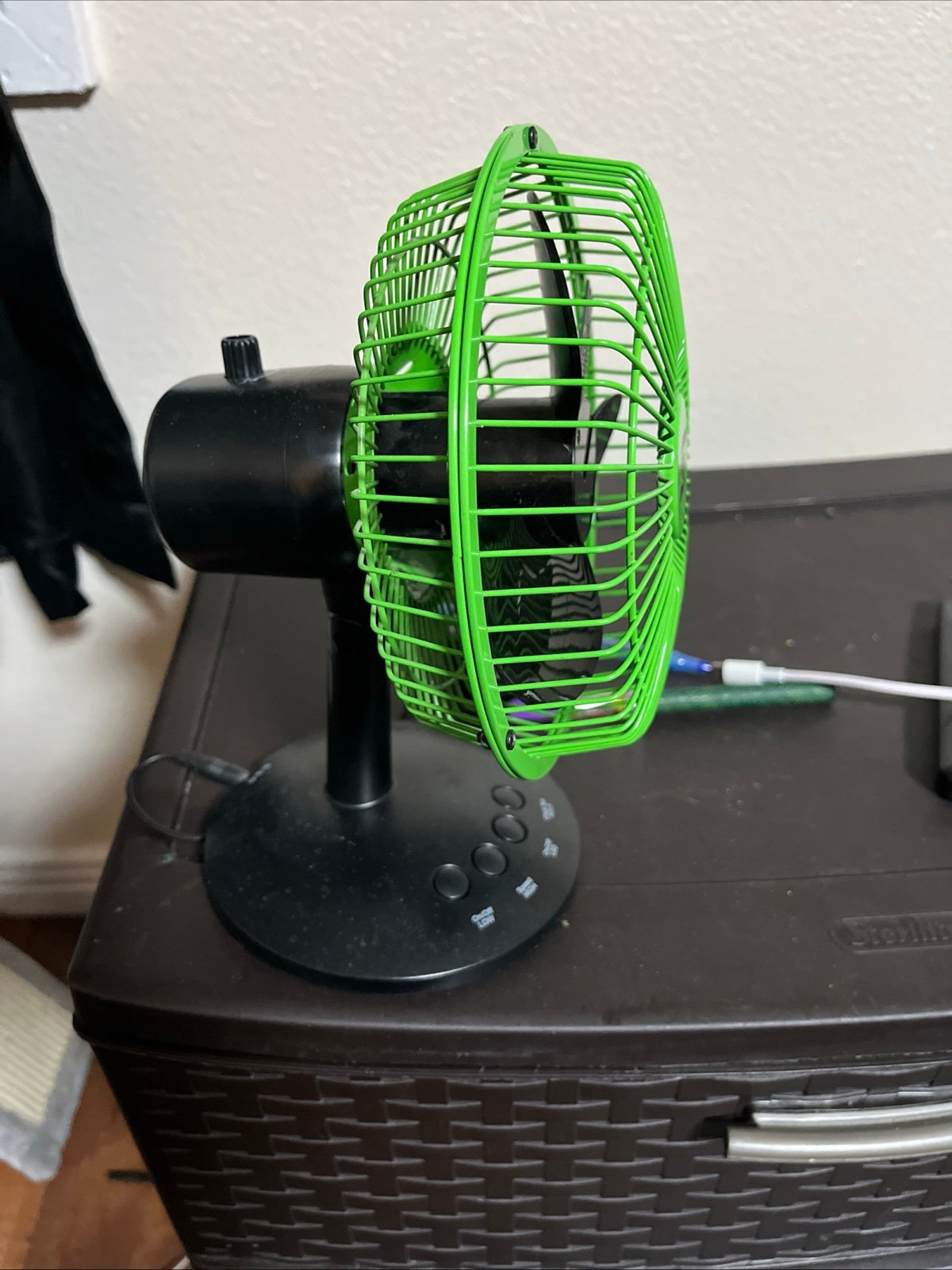 Snap on digital clock fan