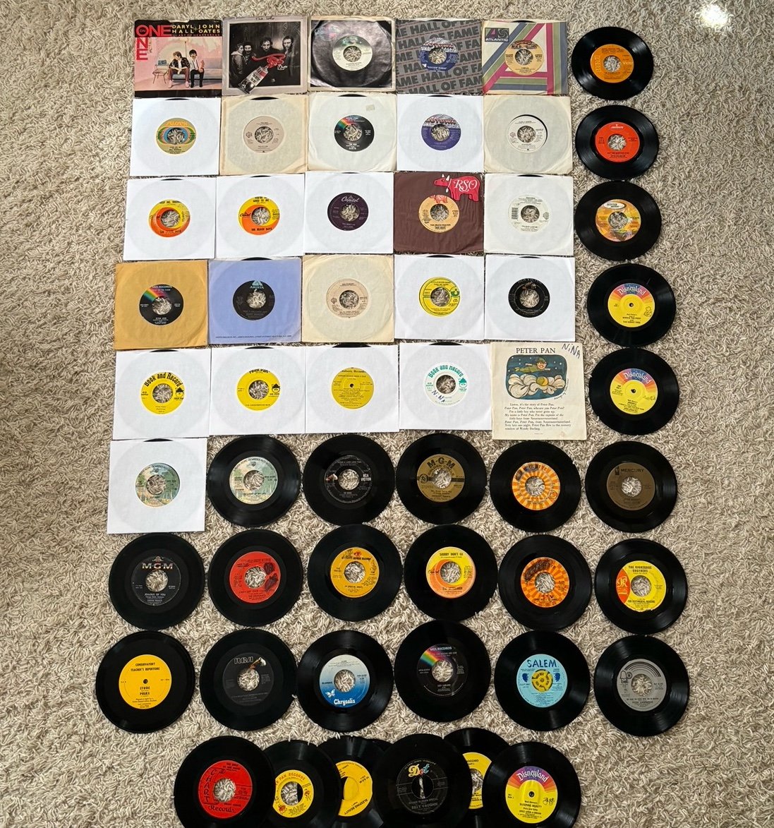 45 Record Lot Beatles/Beach Boys/The Who/Elton John