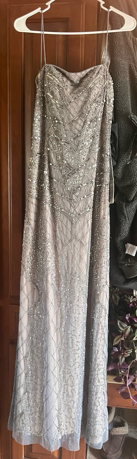 David’s Bridal Dress Size 14 Gunmetal Gray