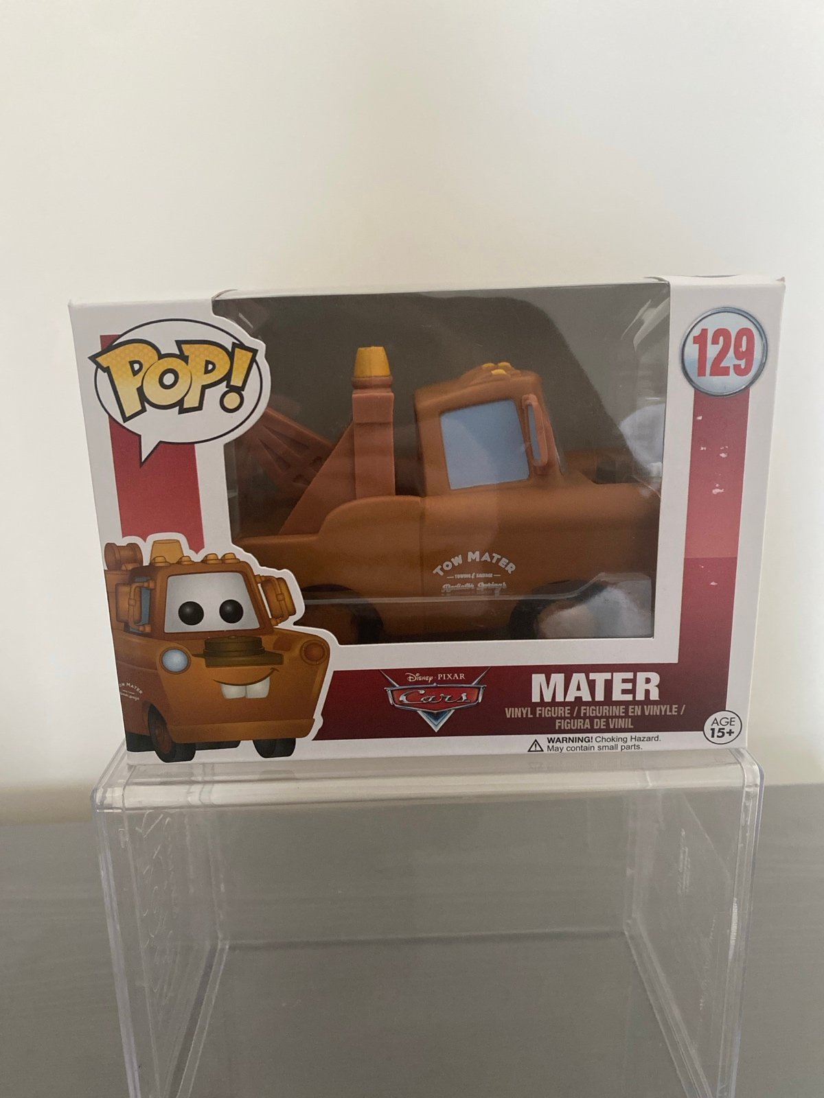 Disney Pixar Cars Funko Pop MATER Pop Life Sticker # 129 hard stack Included.