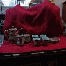 Satsuma Glass Tea Set With 3D Details 11pc Set
