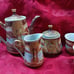 Satsuma Glass Tea Set With 3D Details 11pc Set