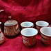 Satsuma Glass Tea Set With 3D Details 11pc Set