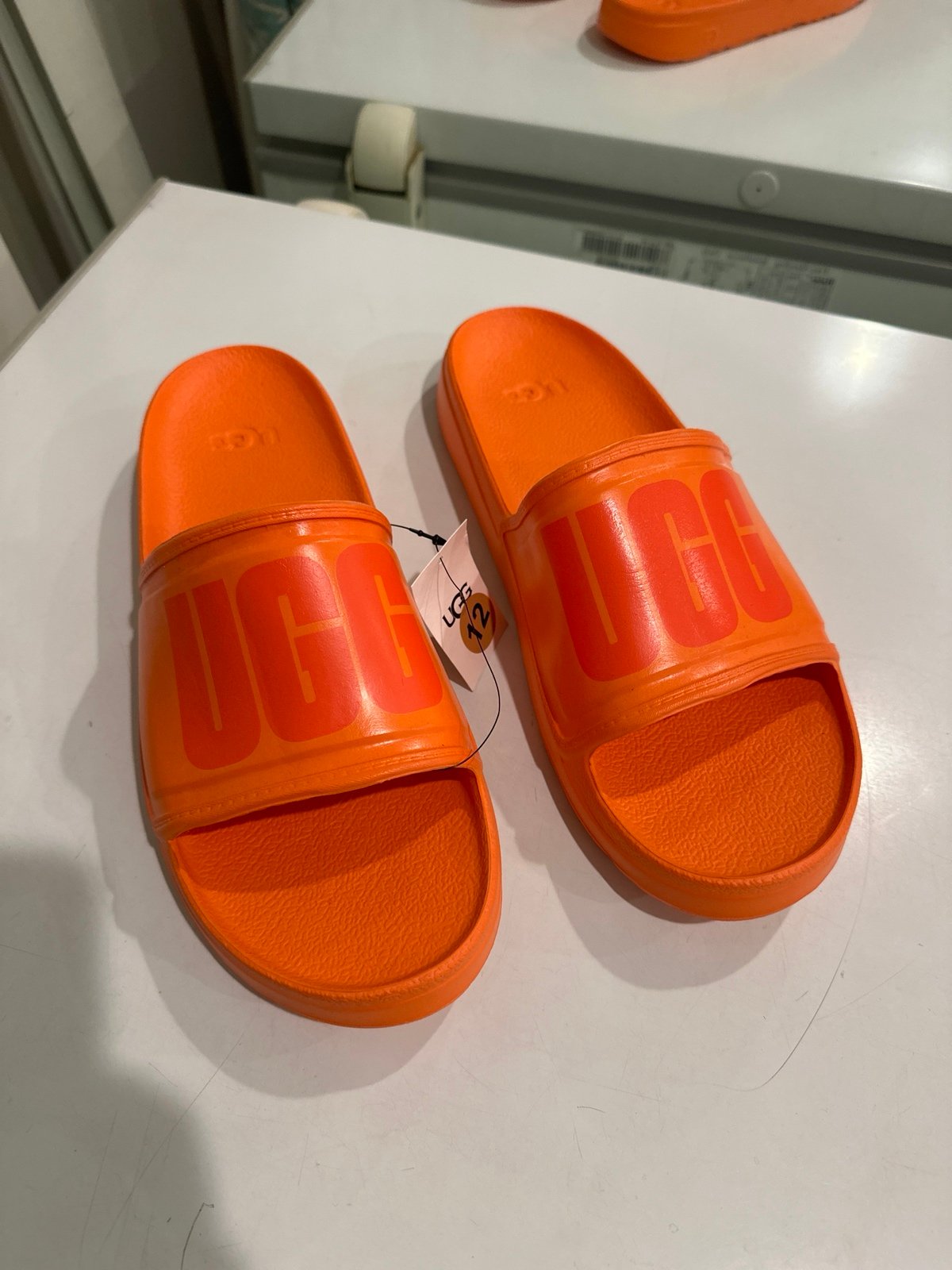 New Ugg Orange Foam slider slipper size 12