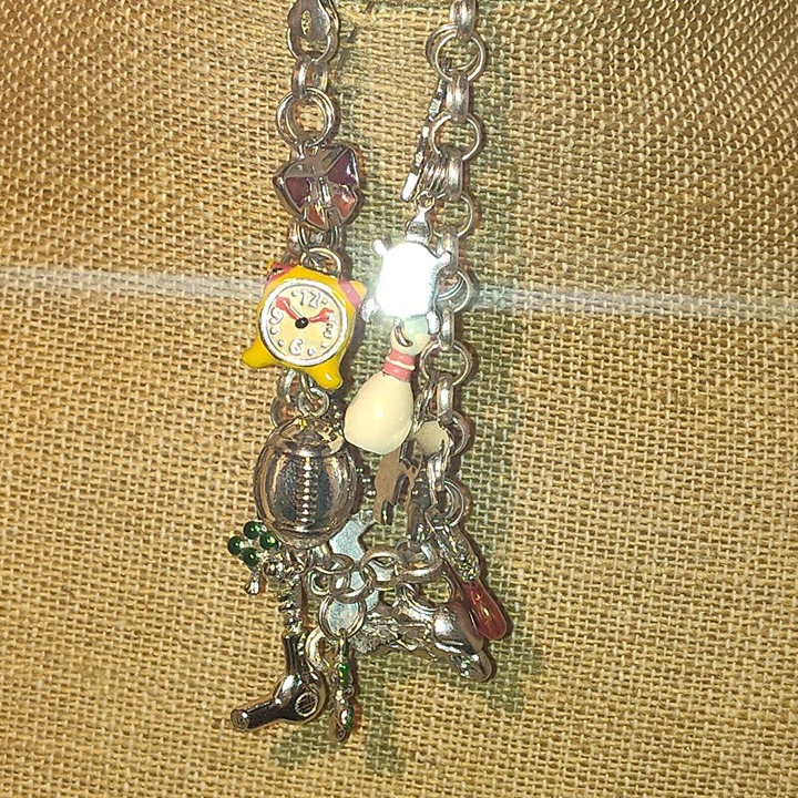 Vintage Sterling Christmas & misc. Theme Charm Bracelet #3