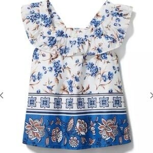 NWT❤️Janie and Jack 
FLORAL BORDER TOP sz7
