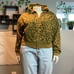 Joy Lab Relaxed Fit Sweatshirt Hoodie Zip Green Army Cheetah Print Size L