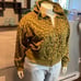 Joy Lab Relaxed Fit Sweatshirt Hoodie Zip Green Army Cheetah Print Size L