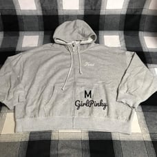 VS PINK IVY FLEECE CAMPUS FULL ZIP LOGO HOODIE IN HEATHER GREY BLING SIZE MEDIUM