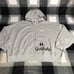 VS PINK IVY FLEECE CAMPUS FULL ZIP LOGO HOODIE IN HEATHER GREY BLING SIZE MEDIUM