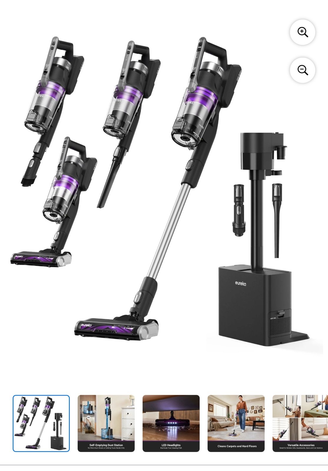 Eureka Stylus Elite Anti-Tangle Cordless Stick Vacuum Cleaner 60 Minute NEC490SE