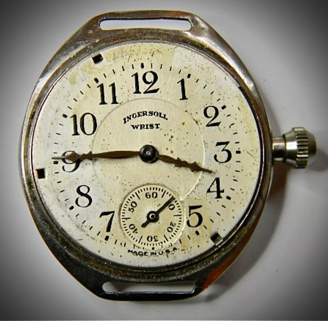 R#245 Antique 1925 INGERSOLL WRIST MILITARY TRENCH MENS WATCH Collectable