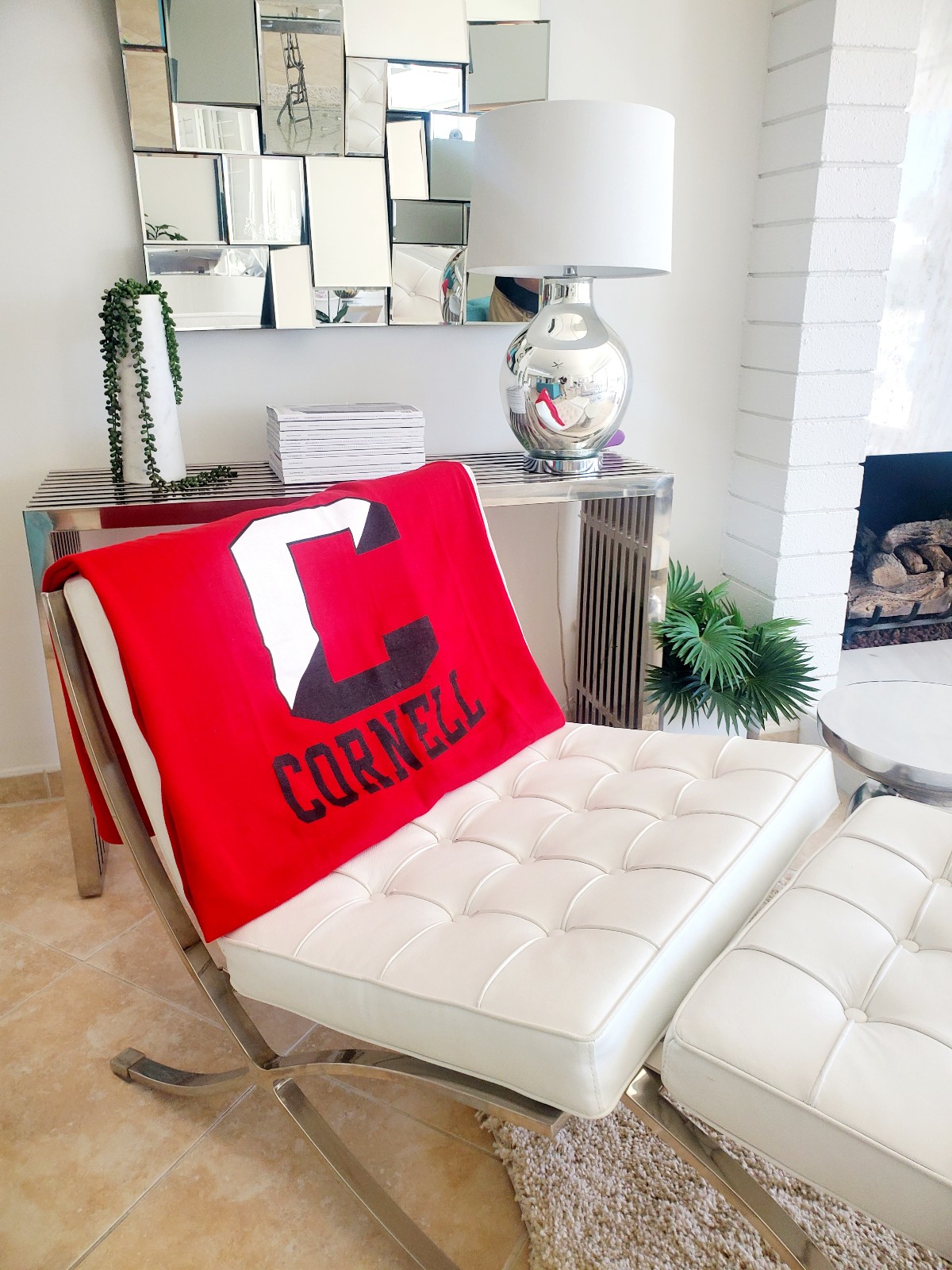 SHIPS FREE! Cornell University Sweatshirt Throw Blanket - NWT