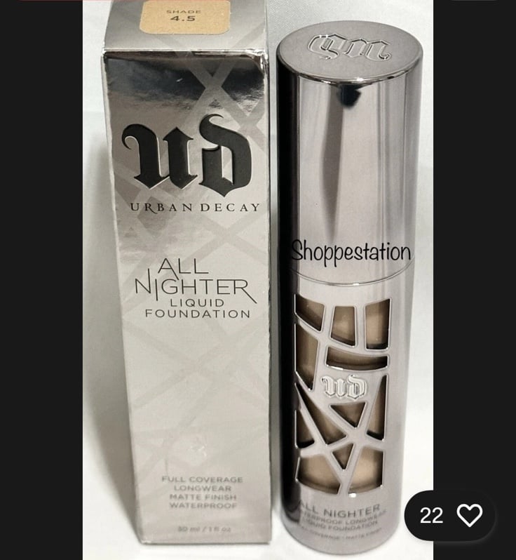 Urban Decay All Nighter Liquid Matte Foundation Full Coverage,4.5