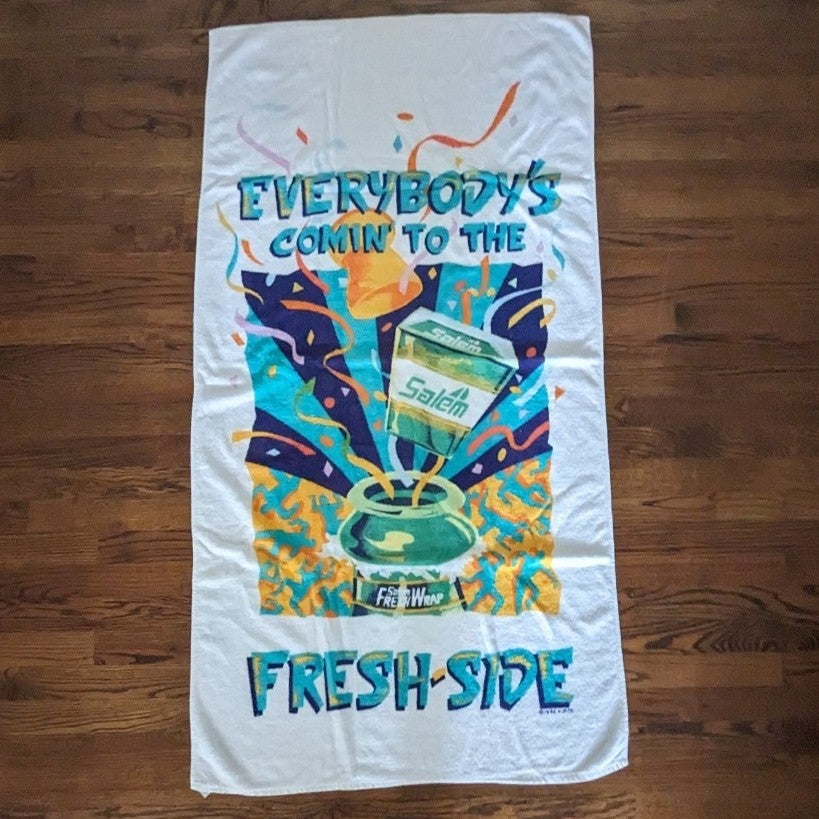 1992 Salem Cigarettes Fresh Pack Promotional Beach Towel