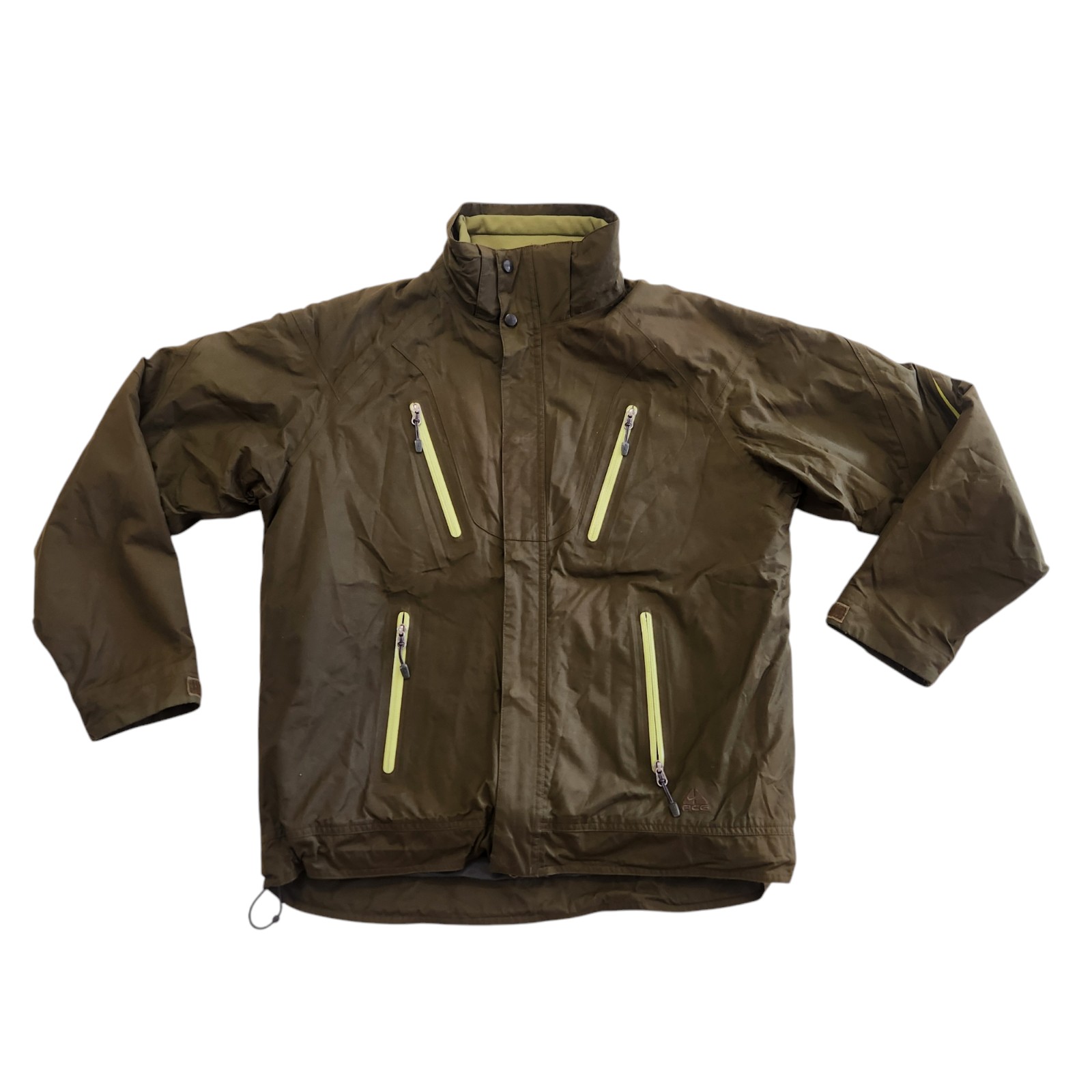 Nike ACG Fit Storm Outdoor Jacket With Removable Liner Size Medium Olive Green.