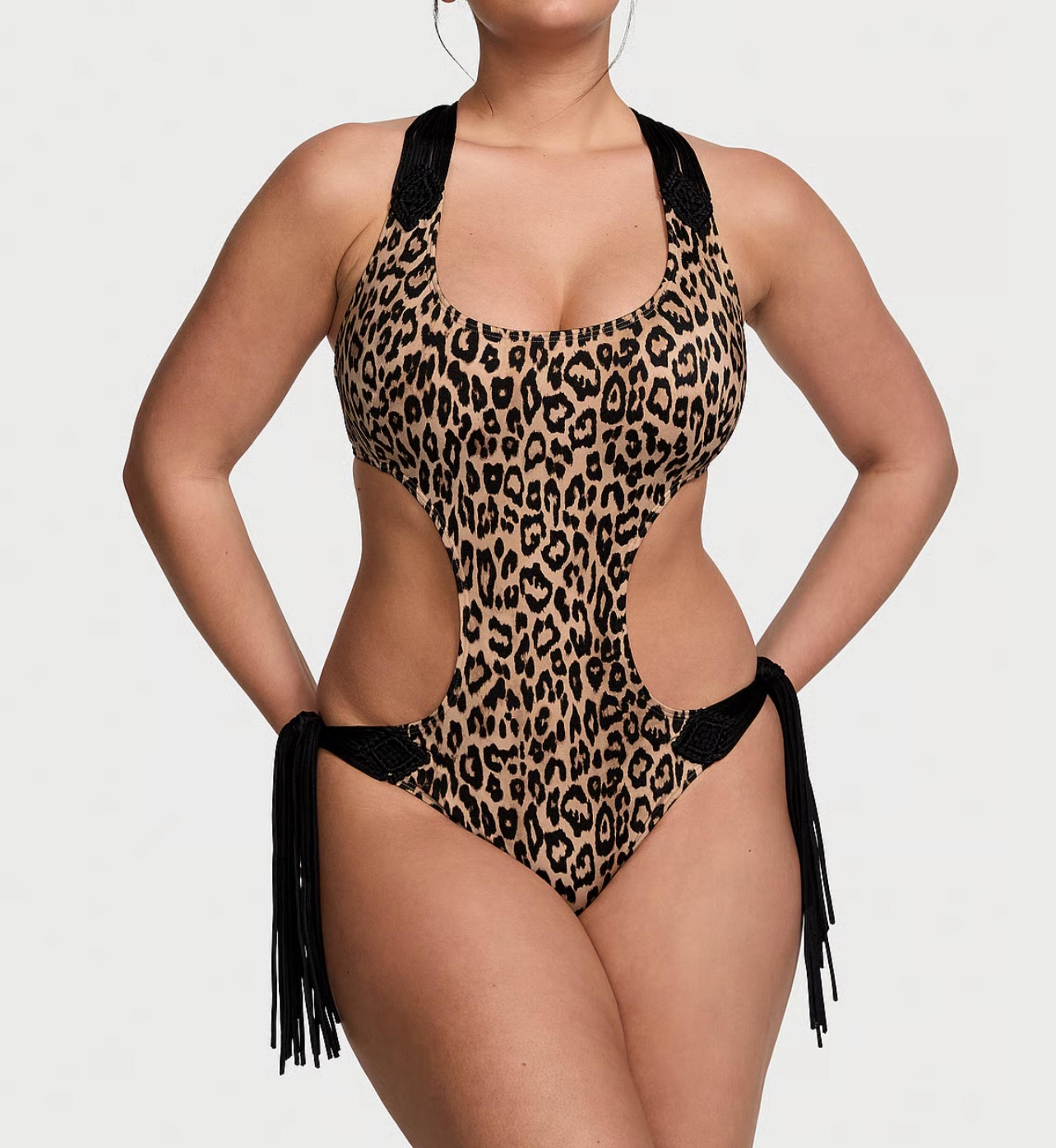 Victoria Secret Cheetah Print Swimsuit Sz Medium
