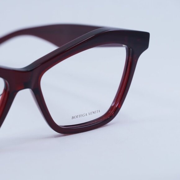 New Bottega Veneta BV1096O 003 Eyeglasses - Shiny Red Frame