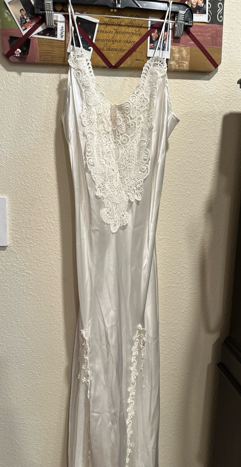 Vintage Flora Nikrooz, white nightgown, Bridal,lingerie-Small