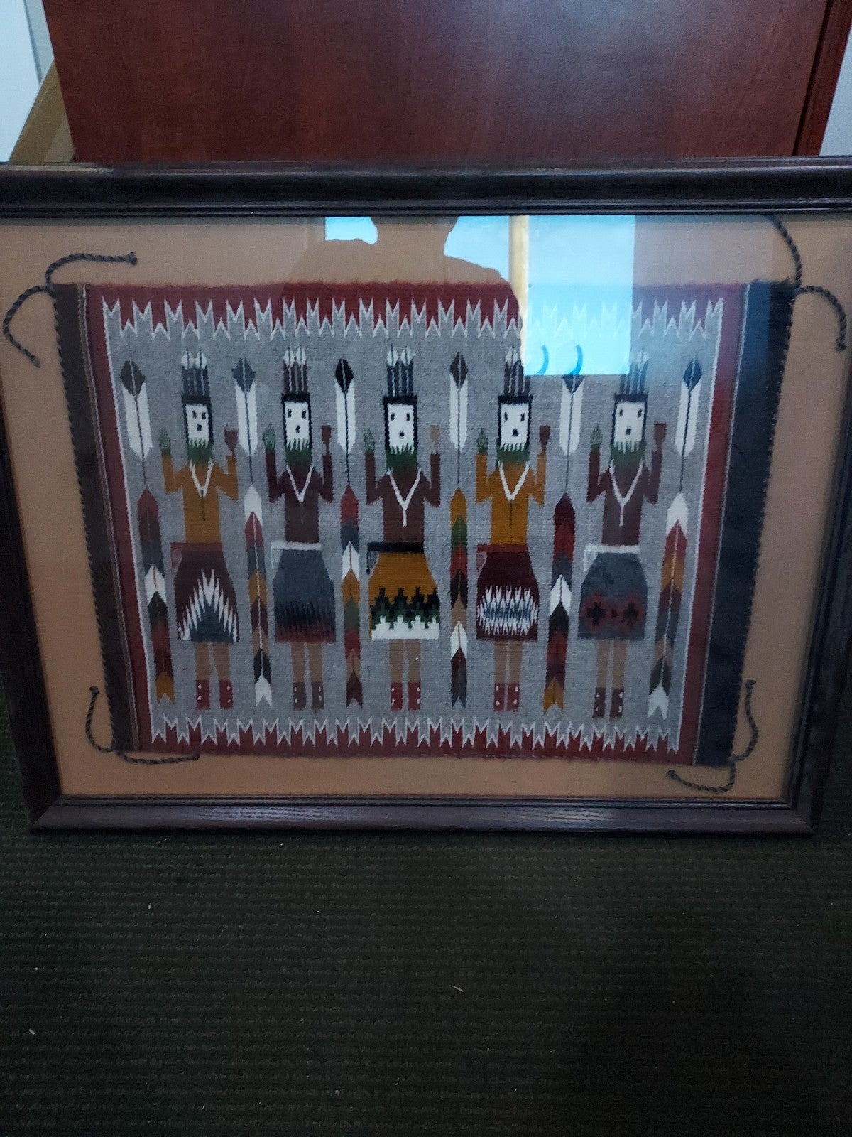 Sarah Paul Begay Corn Gods weaving
