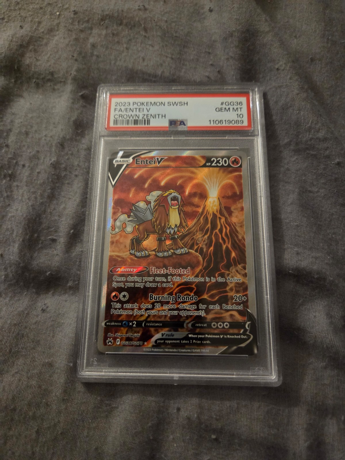 PSA 10 Entei V gem Mt