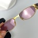 Vintage 90s Vecceli Italy Pink Lens Wrap Around Style Gold Women Sunglasses