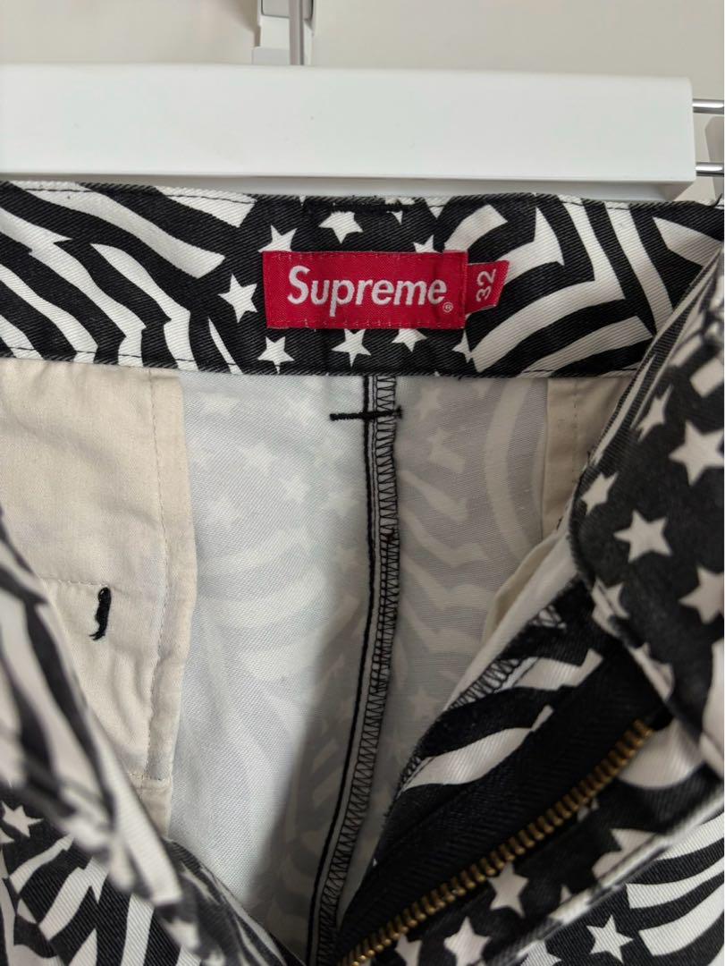 素晴らしい Supreme 32 size Flags Black Pant Work パンツ