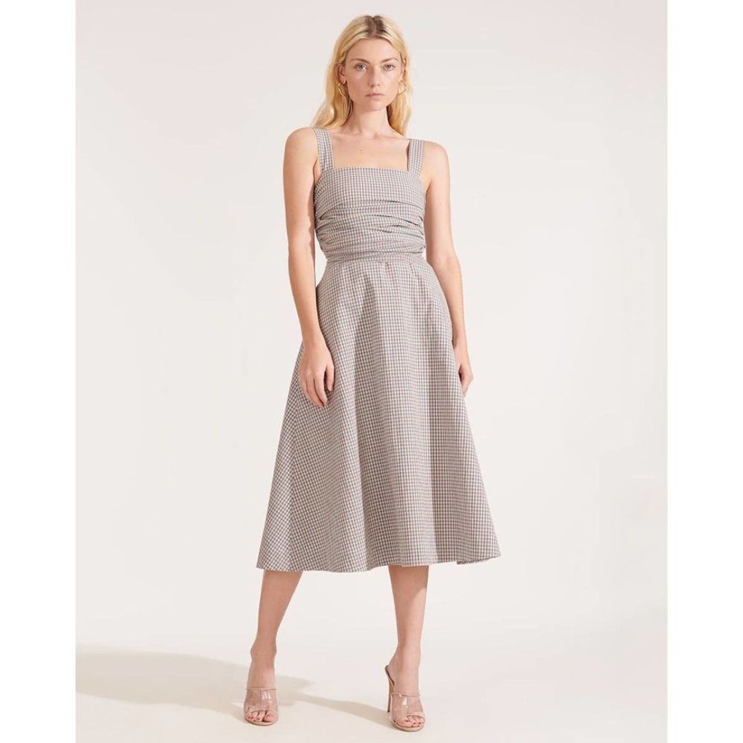 Veronica Beard Positano Gingham Seersucker Dress NWT Size 12