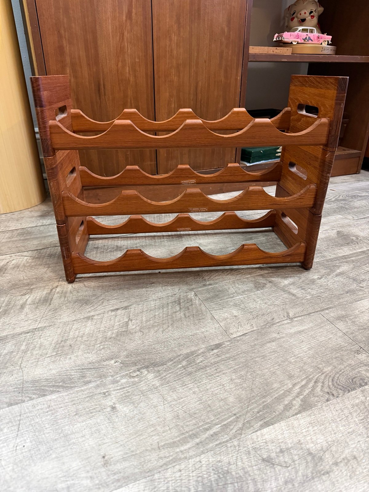 Kalmar Designs Stacking Teak Wine Racks