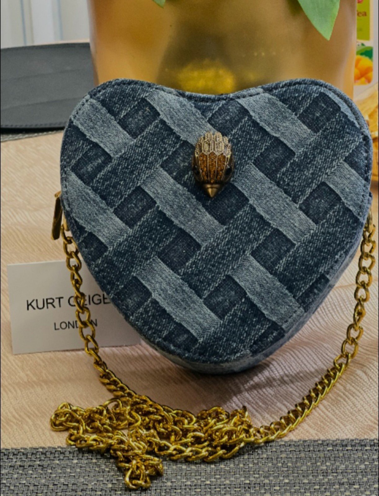 Kurt Geiger Heart Denim bag 109 new