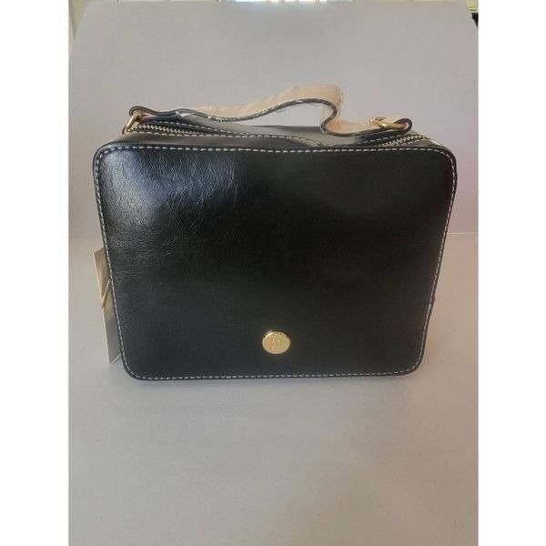 Jessica Moore Women's Black Faux Leather Clutch Crossbody Bag Medium NWT