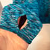 Athleta Turquoise Teal Space Dye Cowl Neck Fleece Lined Long Sleeve Sz M