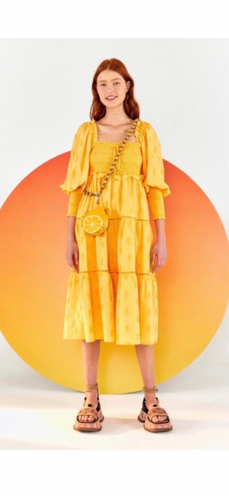 NWT Farm rio size L midi dress