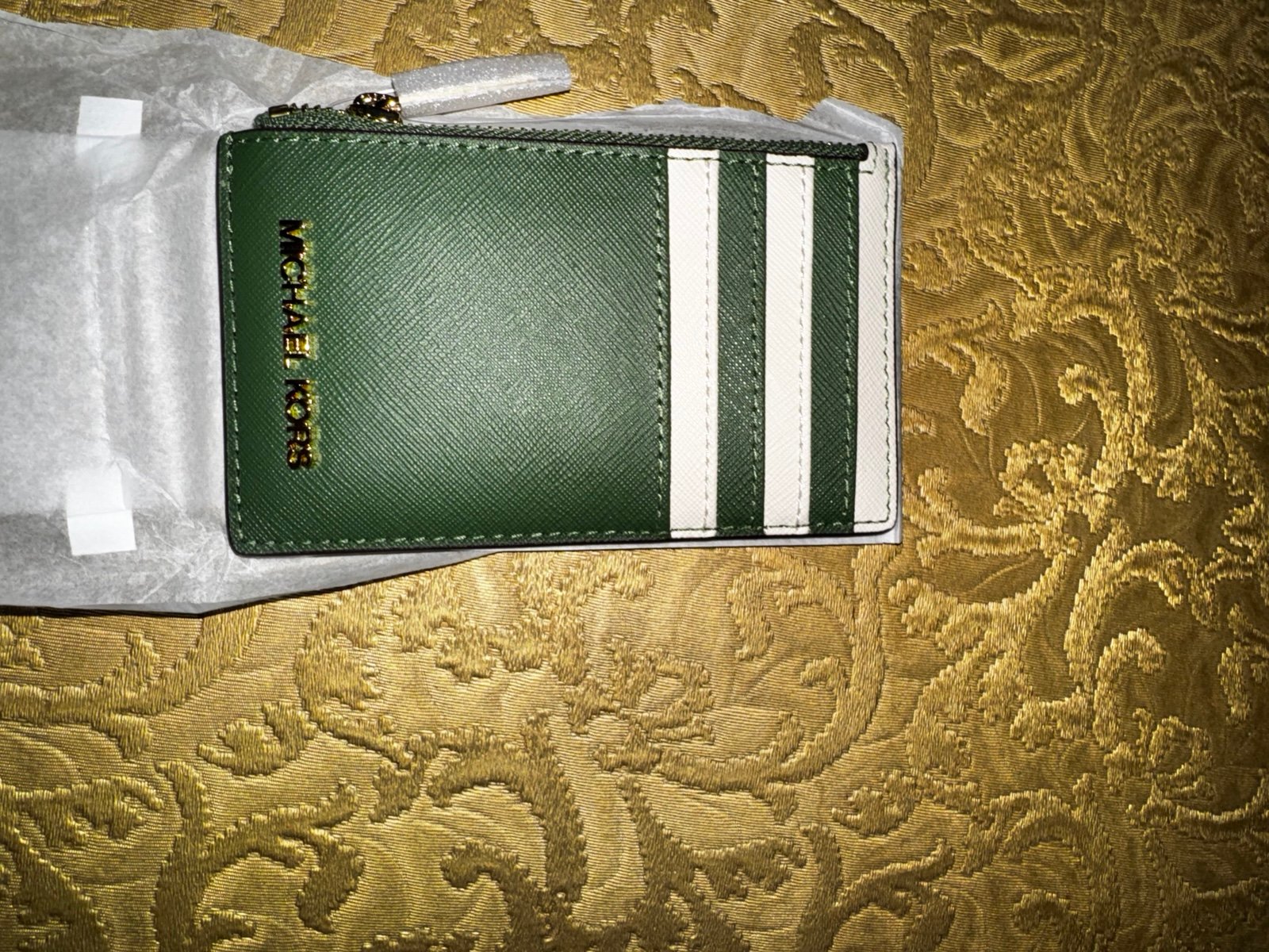 MICHAEL KORS CARDHOLDER GREEN WALLETNWT