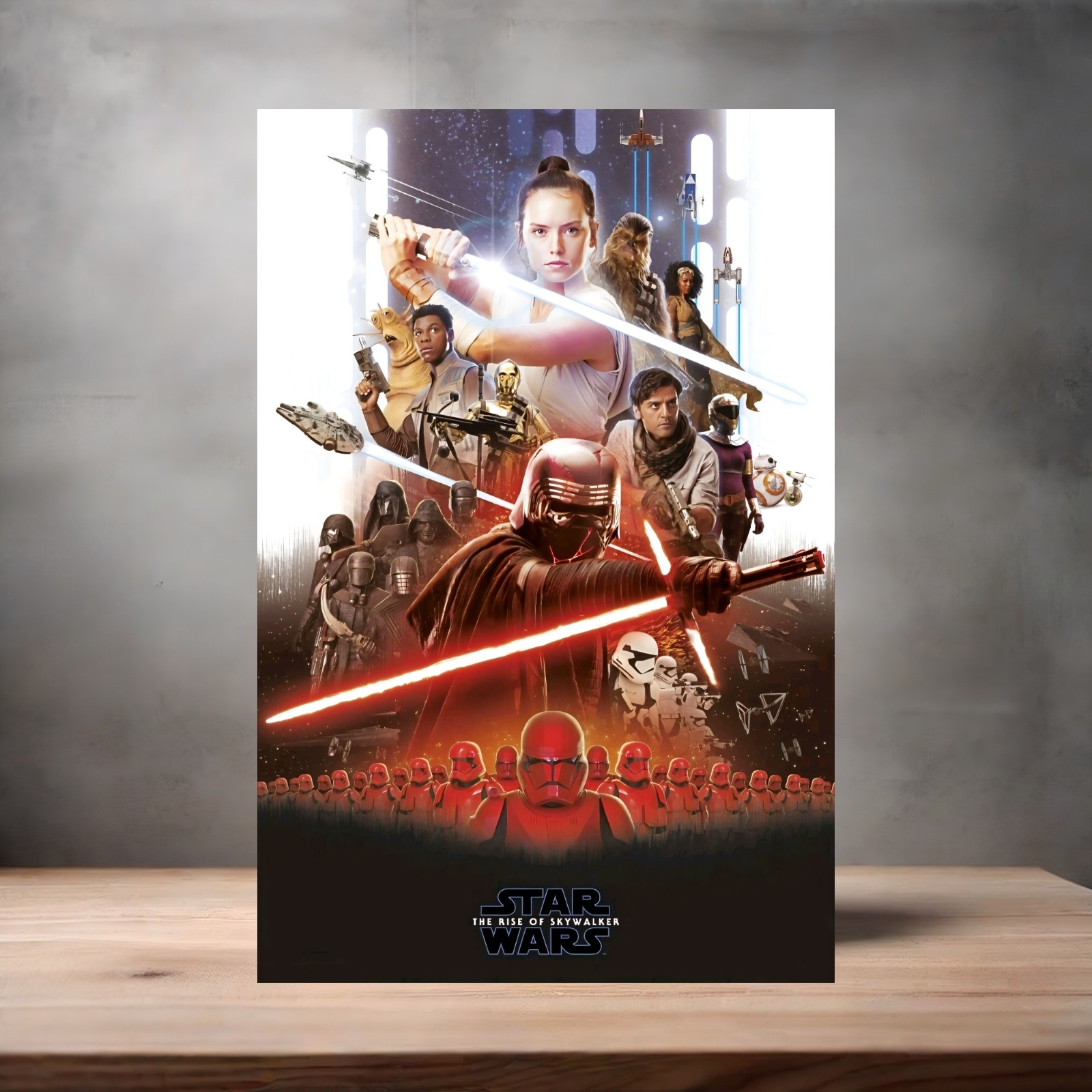 Star Wars movie poster set on 4" x 6" aluminum prints. 9 movie bundle. Free ship