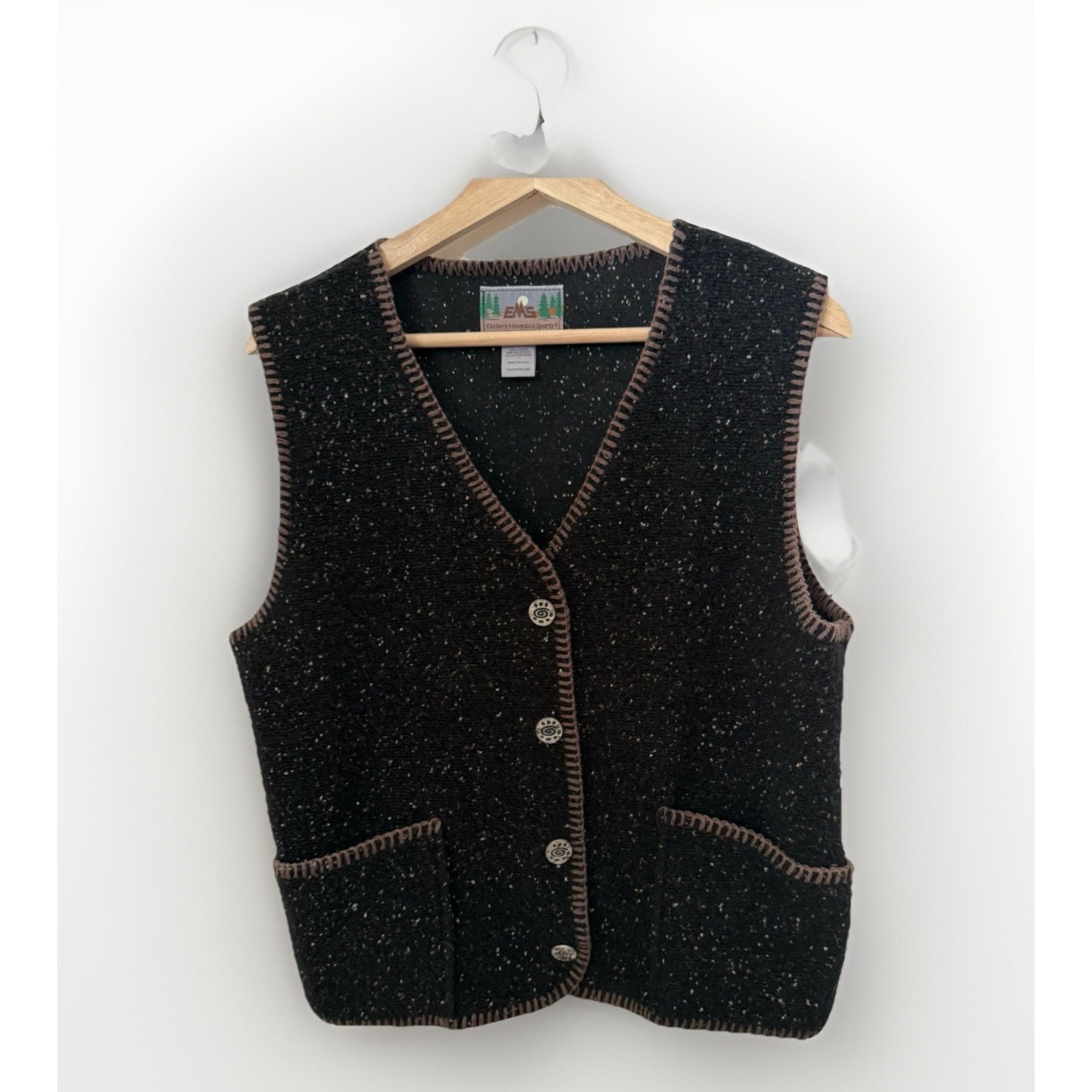 Eastern Mountain Sports Fleece Vest Womens Large Brown Nature Outdoors Casual