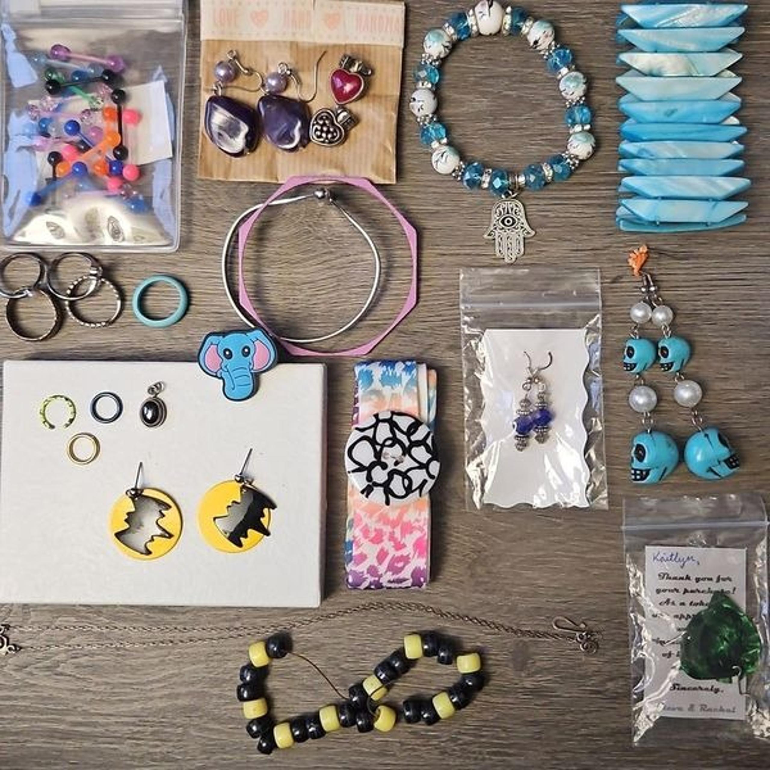 Imitation & Sterling Silver Jewelry Bundle Mixed Pre Loved & New 40 Pieces