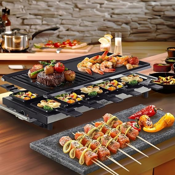 Artestia 1500W Large Size Raclette Grill Adjustable Temperature - AR-89031