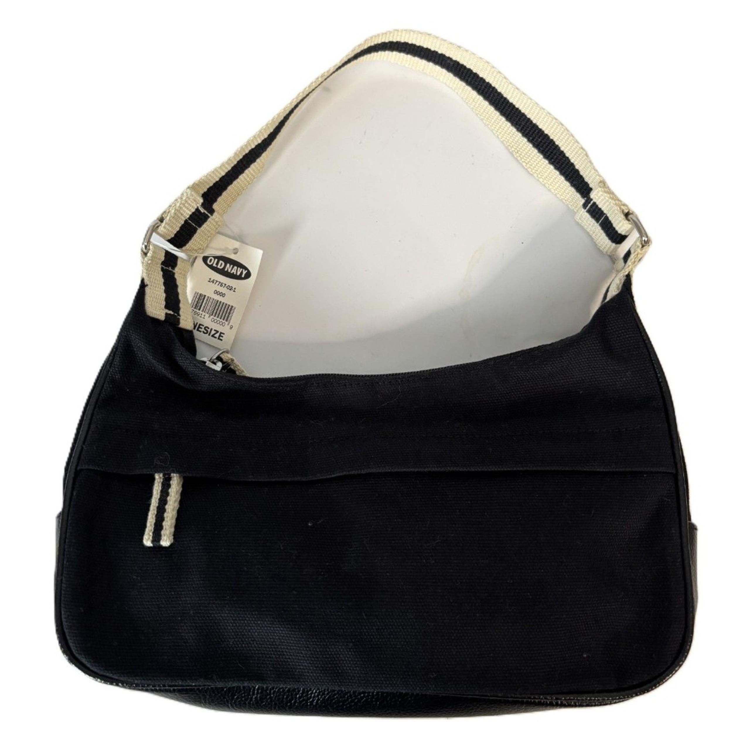Old Navy Vintage Y2K Shoulder Bag Mini Baguette Purse NWT 2002 Canvas Black