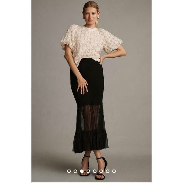 Anthropologie x Sarah Hann Karla Textured Top Size M