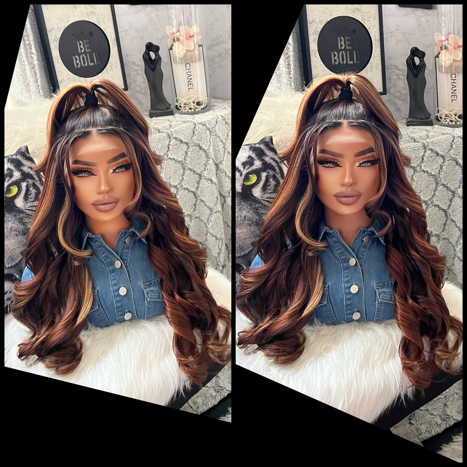 Human Hair Blended Lace Front wig