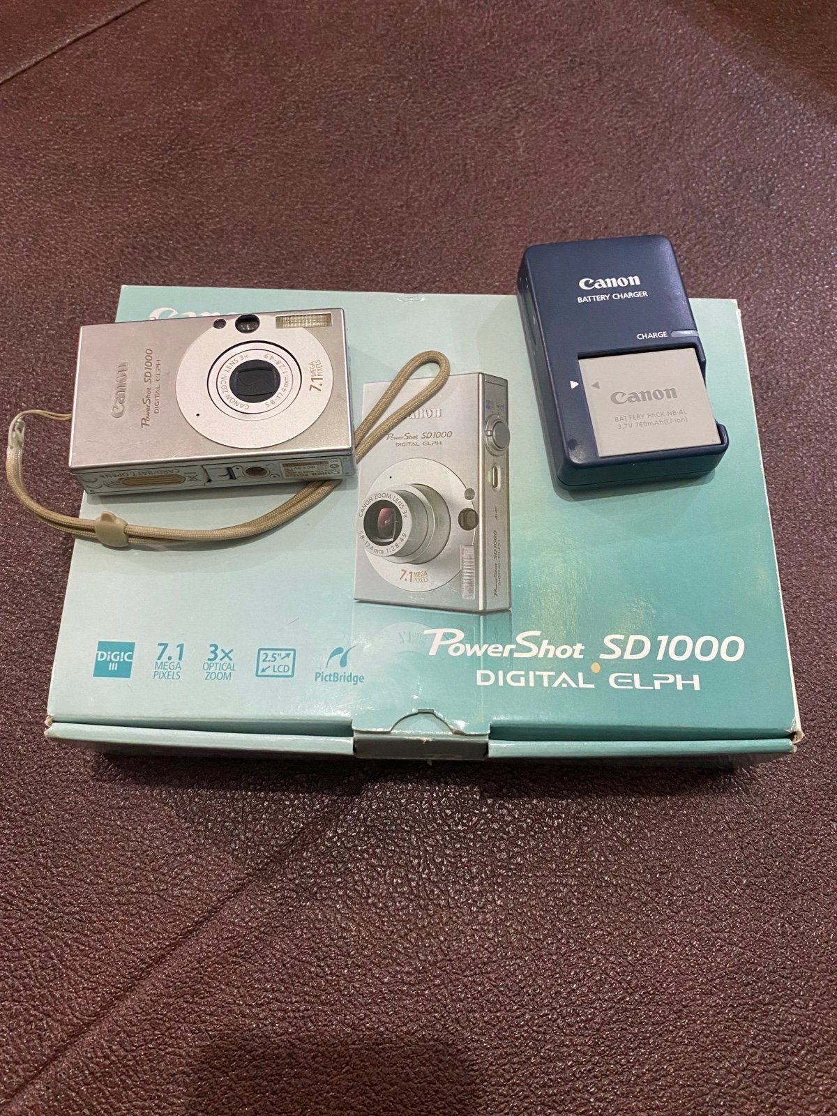 Canon PowerShot Digital ELPH SD1000 7.1MP Digital Camera - Silver