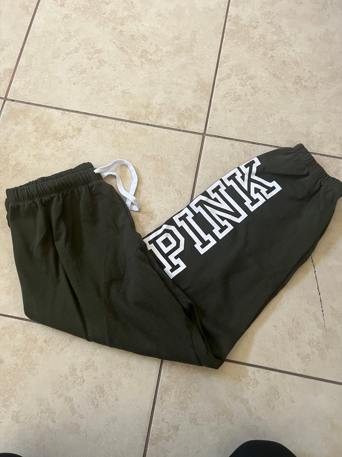 PINK Victoria’s Secret Olive green sweatpants