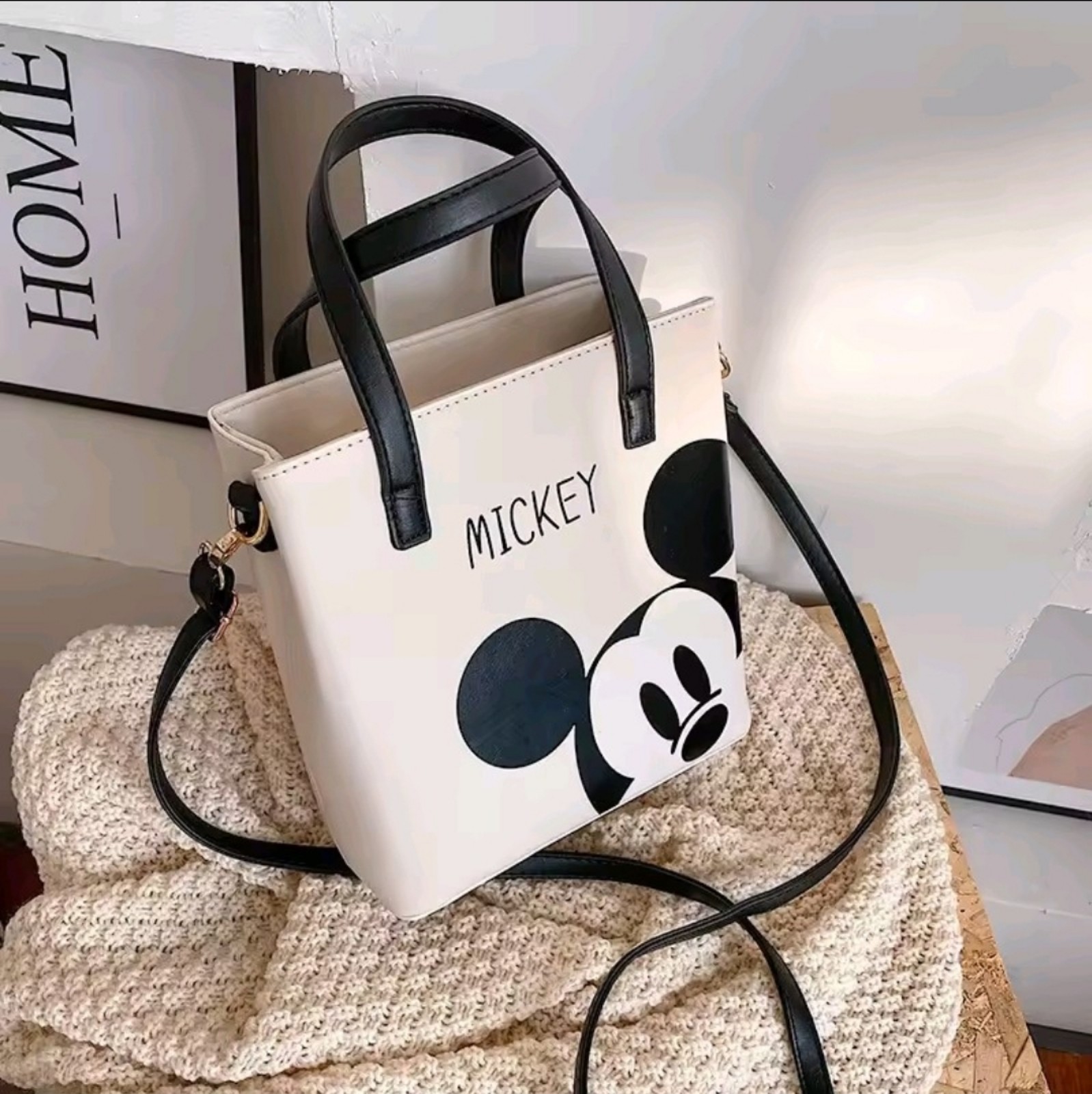 Disney Mickey Mouse handbag crossbody fit Ipad and accessories