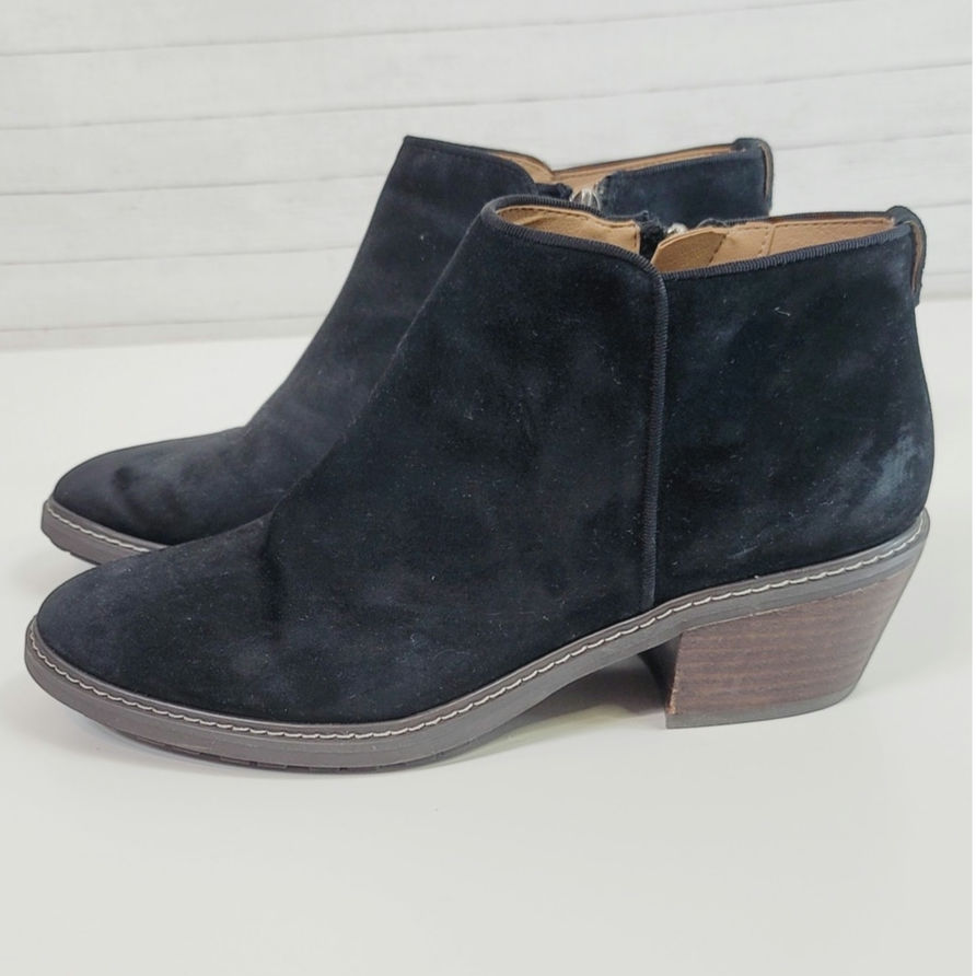 Sam Edelman Pryce Ankle Booties in Black Suede, sz 9