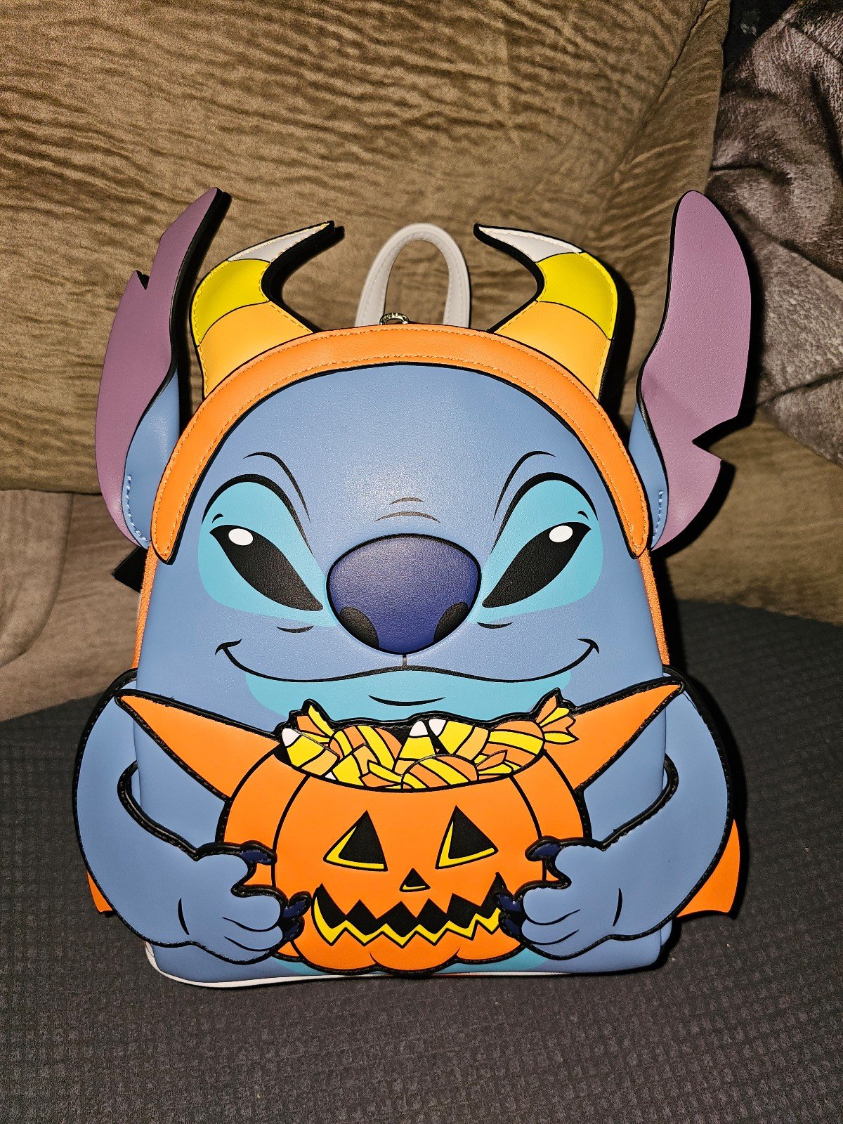 Loungefly stitch glow candy corn halloween backpack