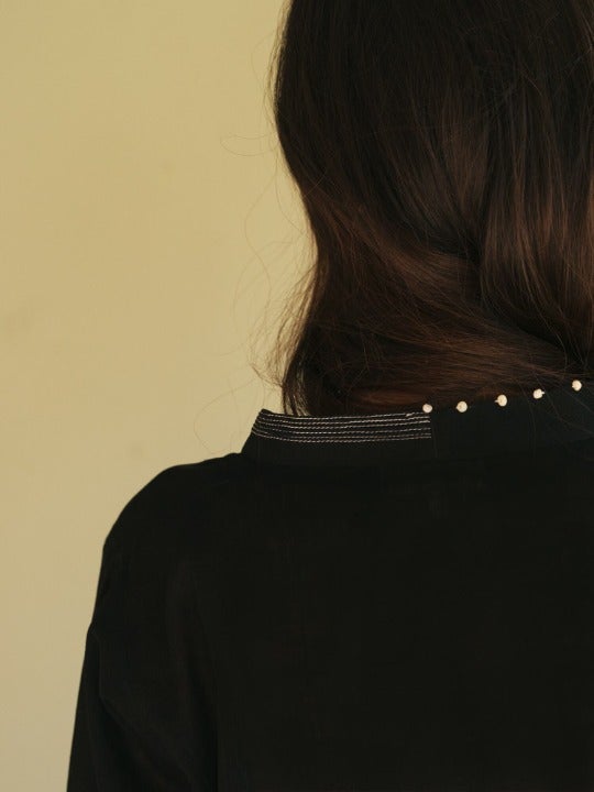 Misha Lakhani Black Kurti/Kurta/Shirt/Top/Tunic Pakistan/India