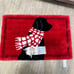 Black Labrador Christmas hand towels & bath rug